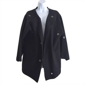 ADRIENNE VITTADINI Oversized Grommet Cardi…